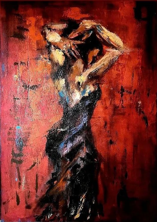 ArteDiAlina.com painting: Fire, walk with me